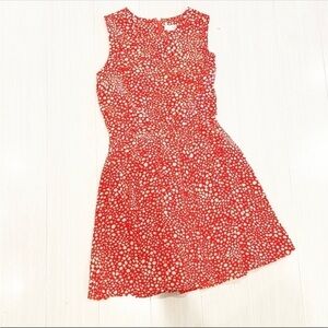 ☀️ Maison Jules red Polka-dot spring sleeveless dress small